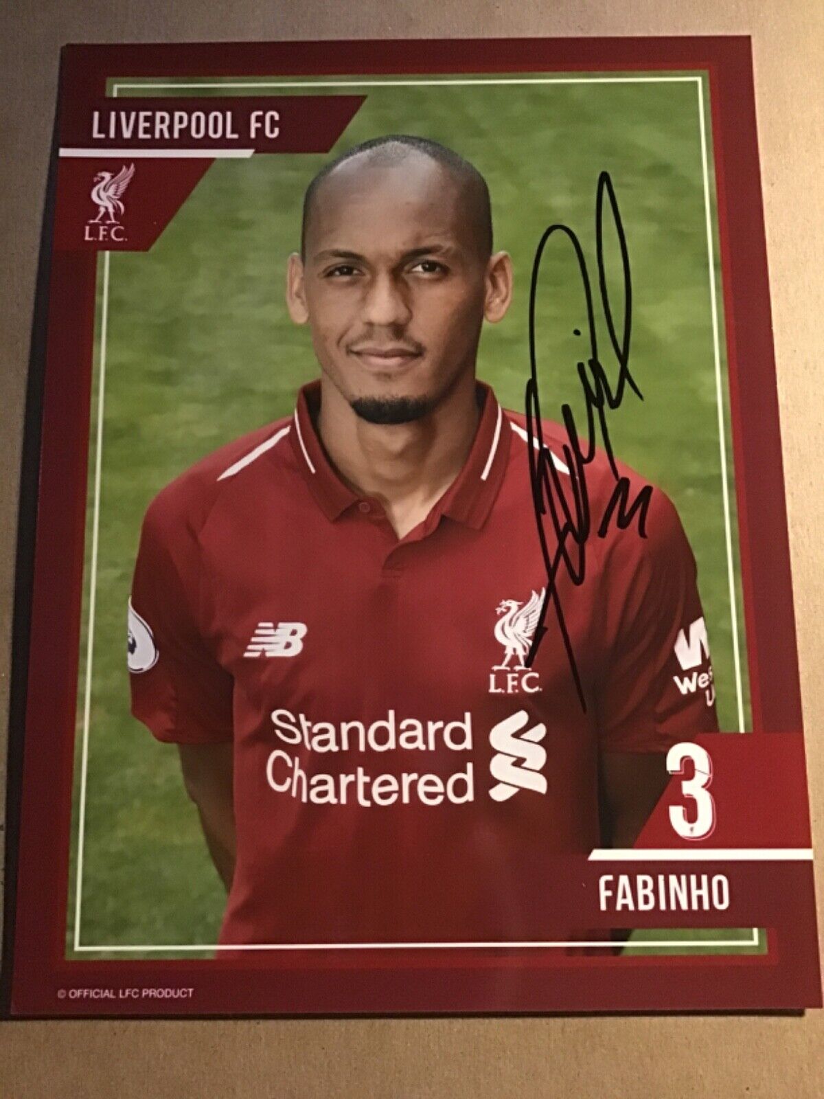 Fabinho, Brazil 🇧🇷 Liverpool FC 2018/19 hand signed