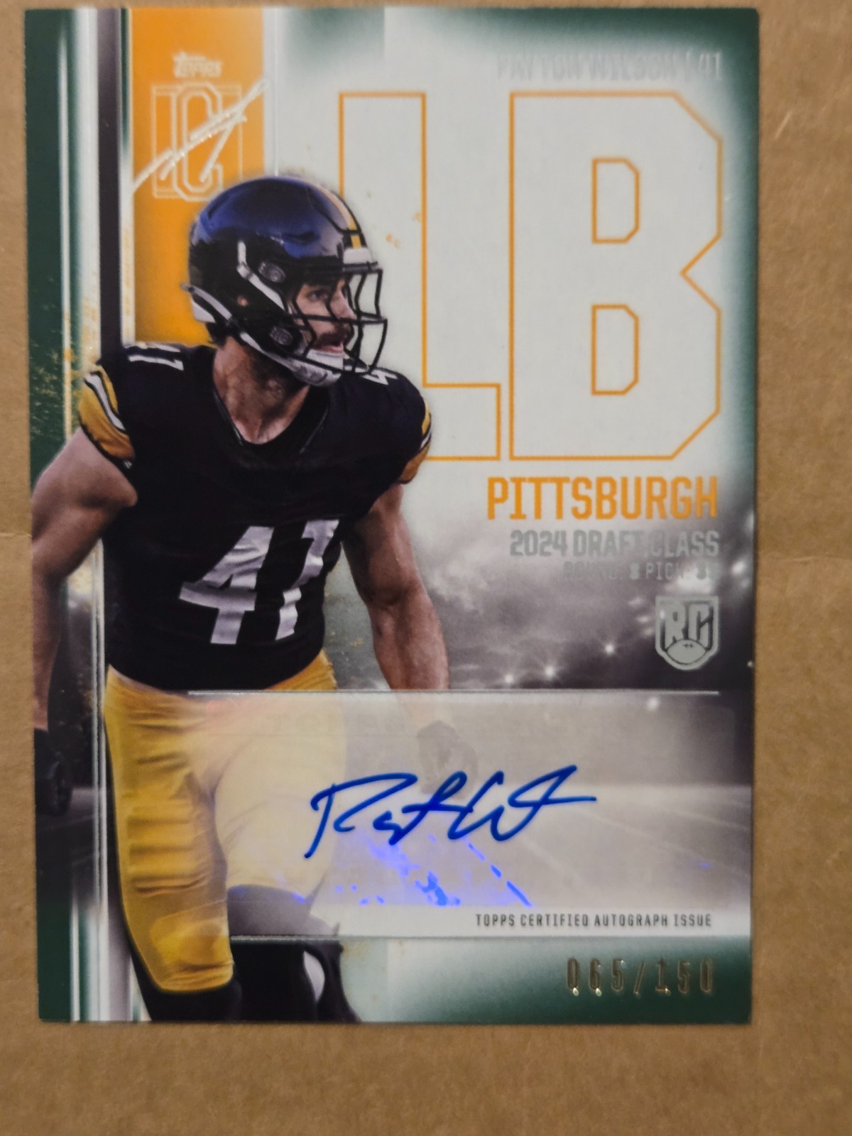 2024 Topps Signature Class Rookie Class Autographs Payton Wilson #65/150 2024 Topps Signature Class Rookie Class Autographs Payton Wilson #65/150