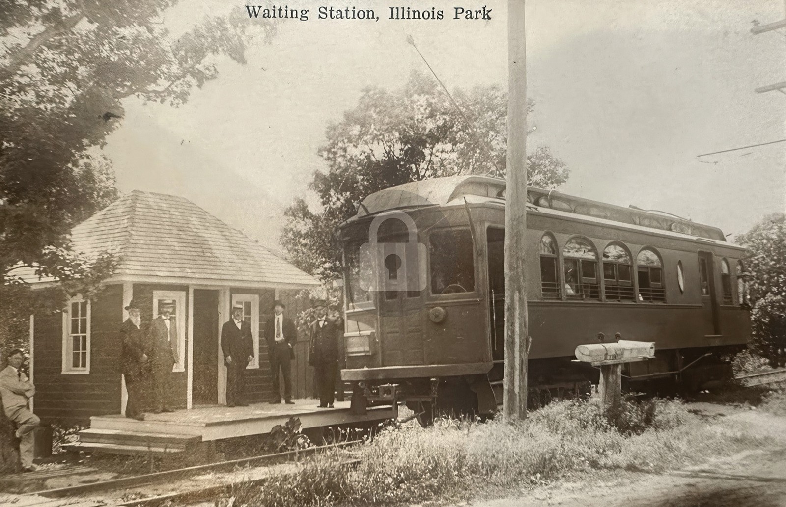 Belvidere Illinois electric railroad station 2F RPPC Photo Postcard COPY Belvidere Illinois electric railroad station 2F RPPC Photo Postcard COPY