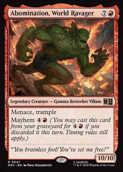 MTG  Marvel Super Heroes - Commander Single Cards A to M - Near Mint