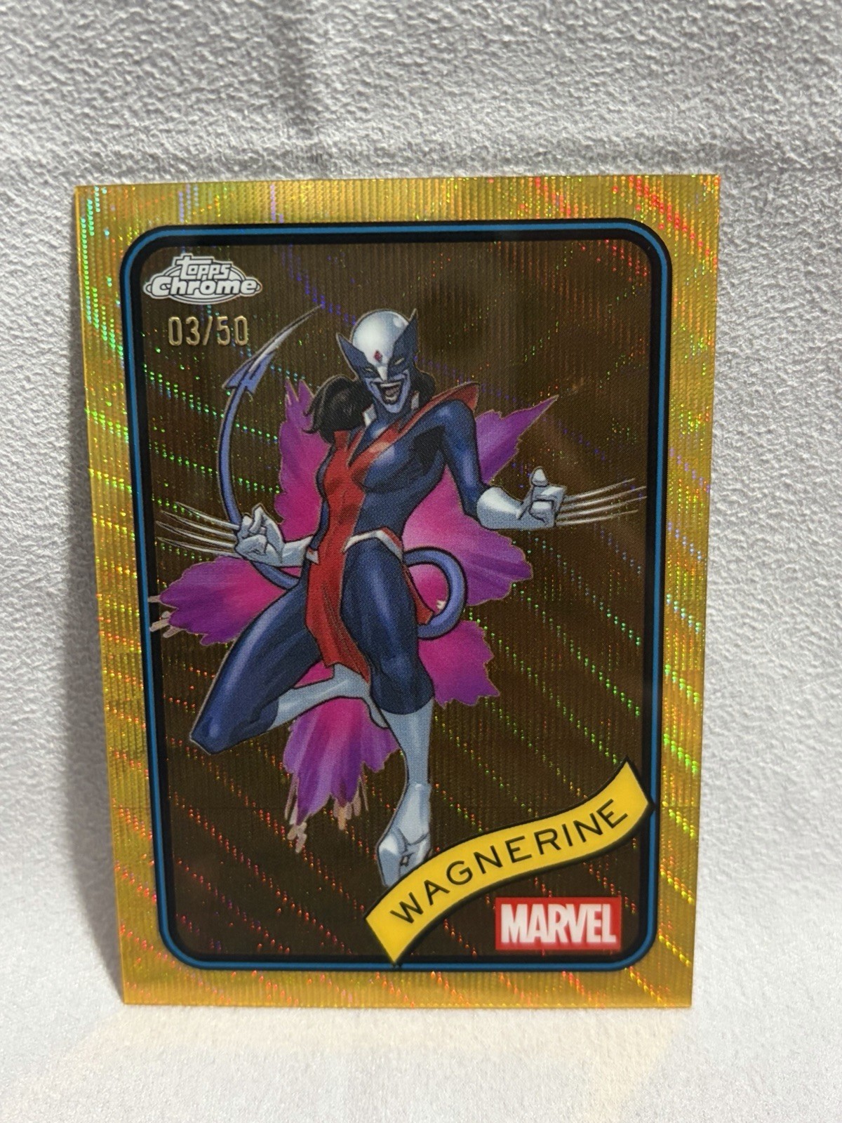 2025 Topps Chrome Marvel Wagnerine Gold Wave /50 #200