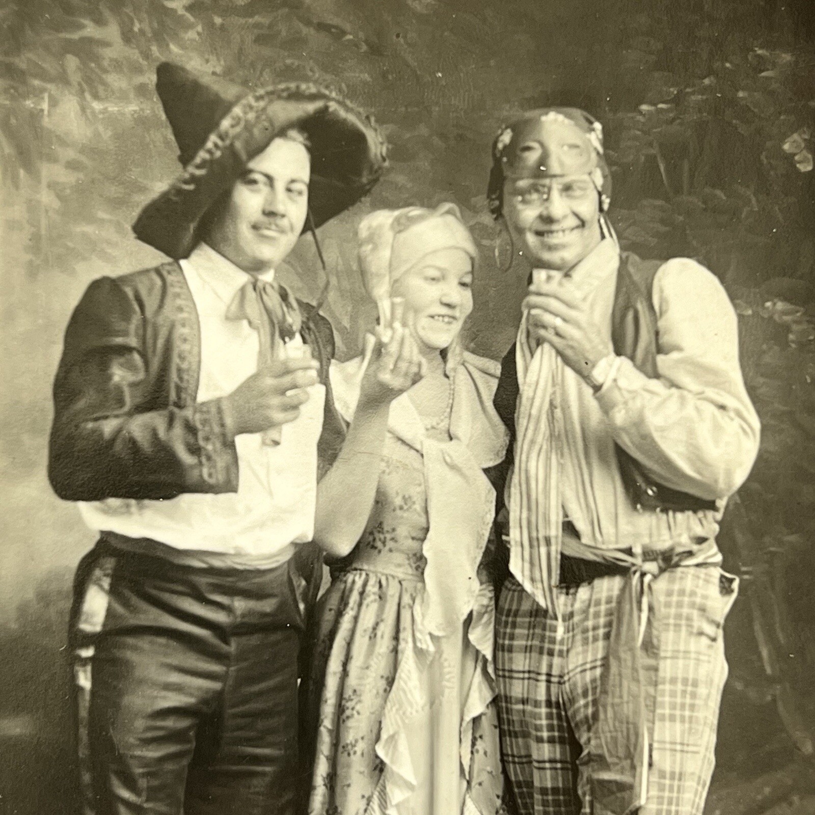 Antique RPPC Real Photograph Postcard Halloween Costume Men Woman Odd Shots Antique RPPC Real Photograph Postcard Halloween Costume Men Woman Odd Shots