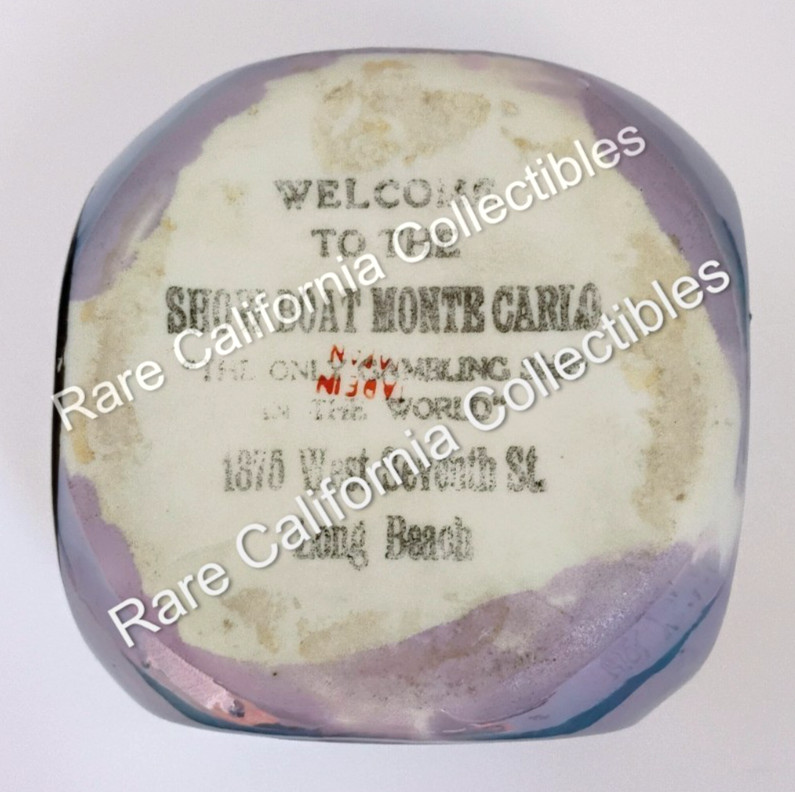 Infinitely Rare ca. 1932-37 Show Boat Monte Carlo Gambling Ashtray Long Beach CA Infinitely Rare ca. 1932-37 Show Boat Monte Carlo Gambling Ashtray Long Beach CA