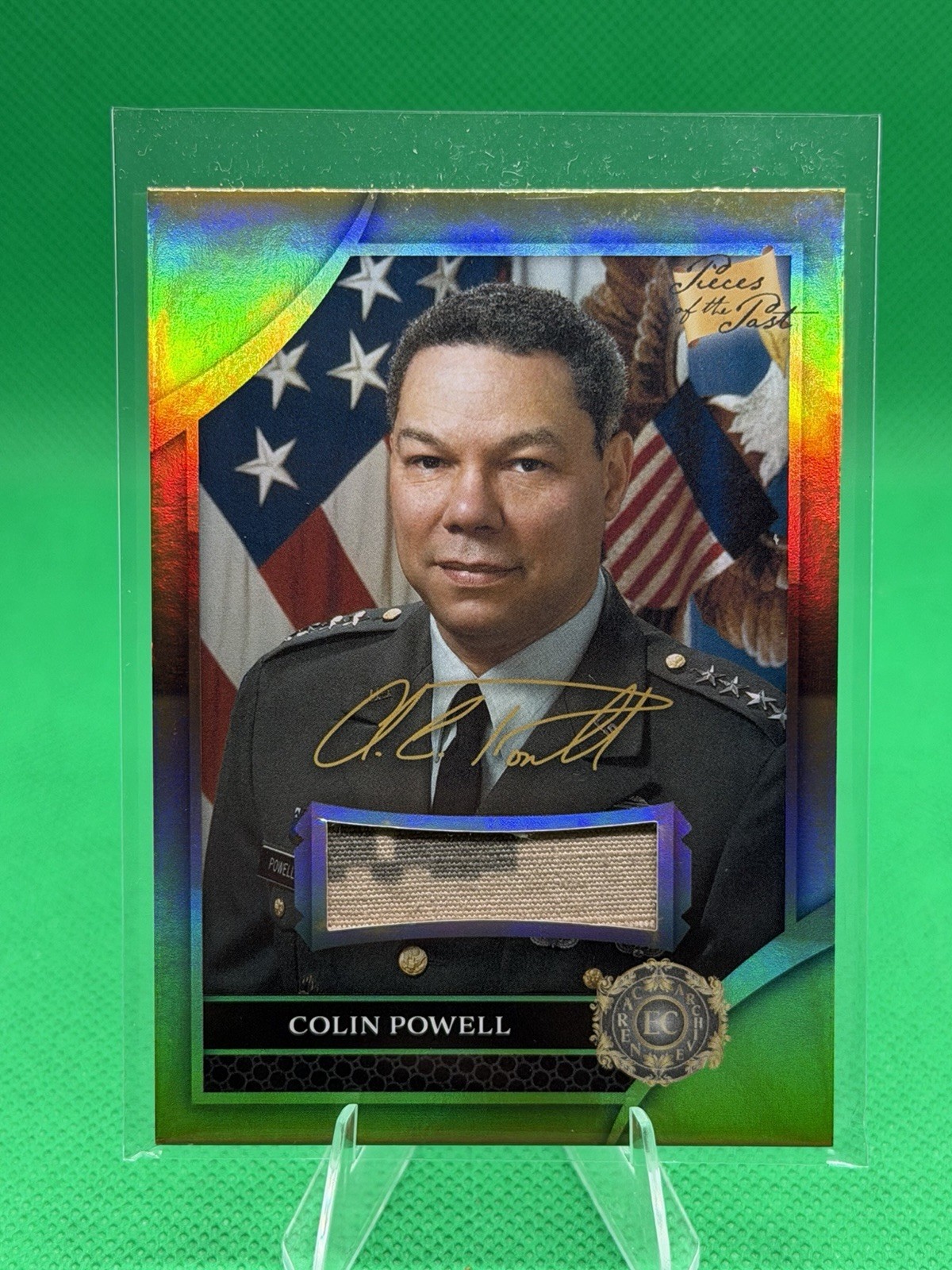 Pieces of the Past 1776 Freedom Fighters COLIN POWELL Gold UNIFORM Relic Pieces of the Past 1776 Freedom Fighters COLIN POWELL Gold UNIFORM Relic