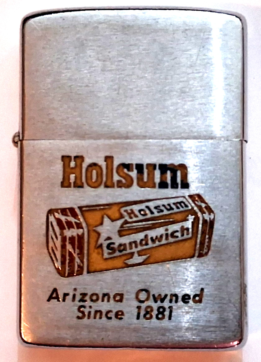 Vintage Holsum Bread Co since 1881 Zippo lighter - 1959 - chrome - USED Vintage Holsum Bread Co since 1881 Zippo lighter - 1959 - chrome - USED