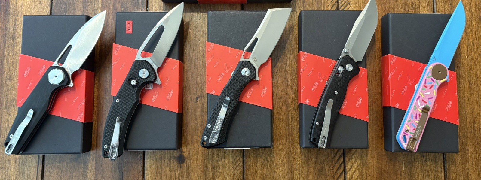 Dream Tech Knife Lot of 5 With Resin Glow Beads Dream Tech Knife Lot of 5 With Resin Glow Beads