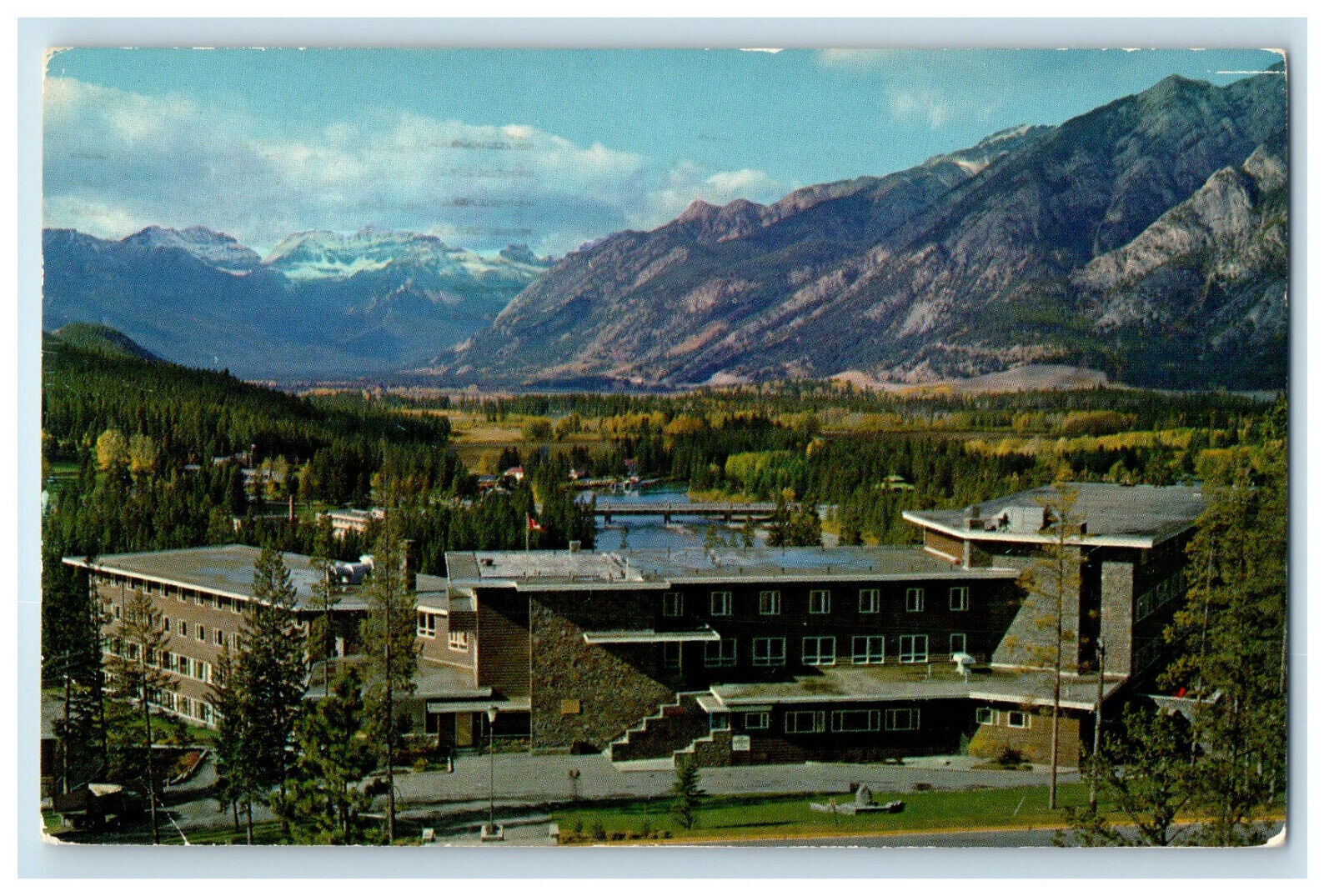 1971 Canadian Rockies Banff School of Fine Arts, Alberta Canada Postcard