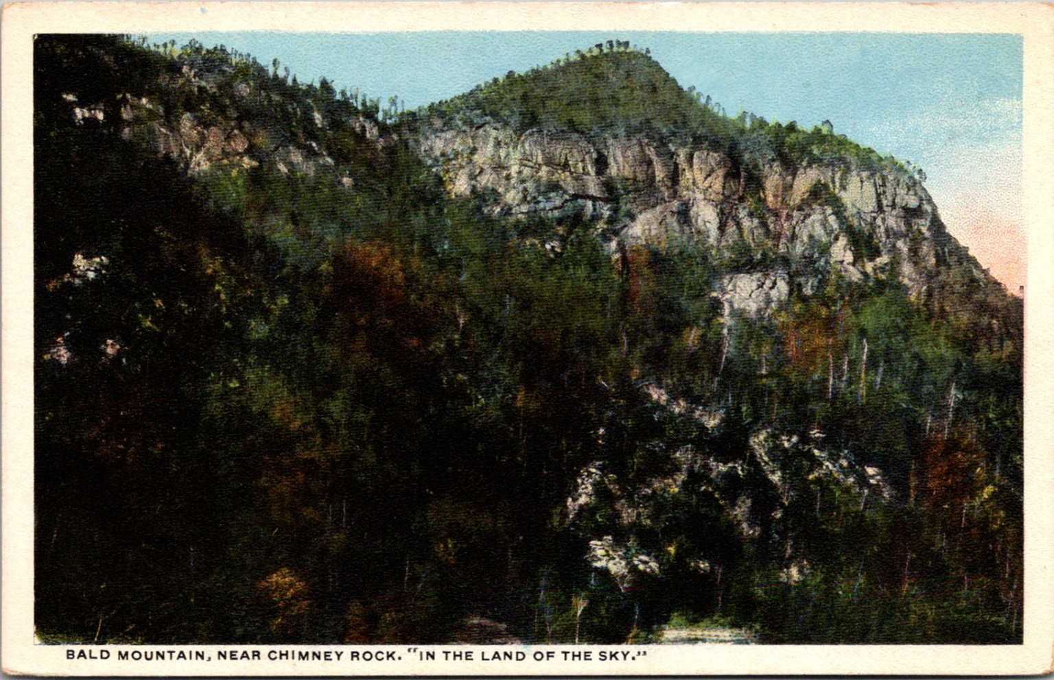 Vintage Bald Mountain Chimney Rock Postcard North Carolina Scenic View Vintage Bald Mountain Chimney Rock Postcard North Carolina Scenic View