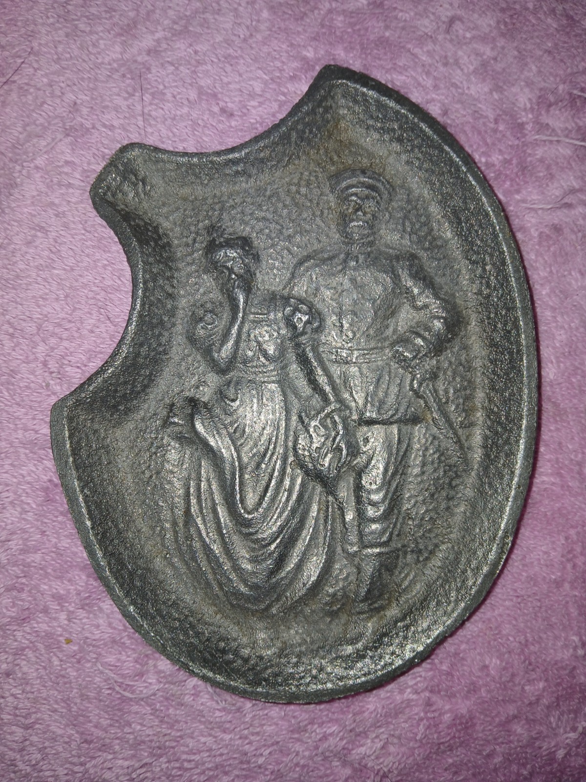 Vtg~Risqué~The Old Army Game Double Sided Cast Metal Trinket Dish / Ashtray Vtg~Risqué~The Old Army Game Double Sided Cast Metal Trinket Dish / Ashtray