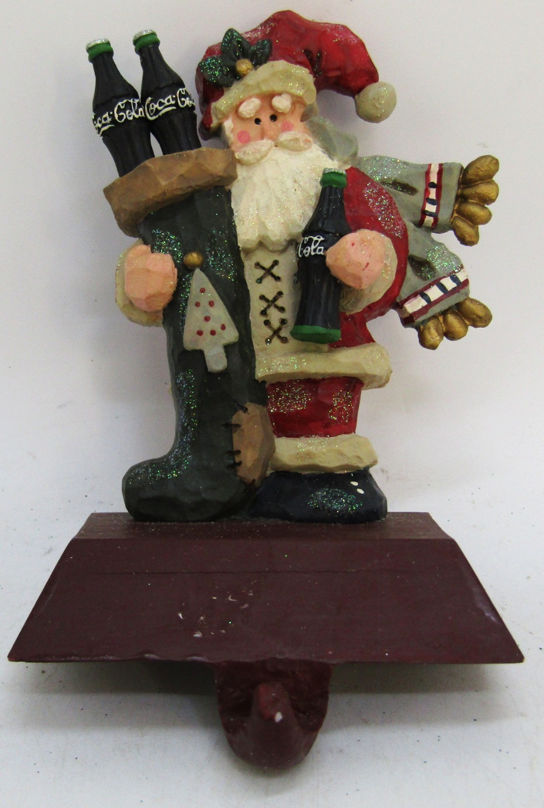 Vintage 1998 Kurt Adler Coca-Cola Santa Stocking Holder in Box. Vintage 1998 Kurt Adler Coca-Cola Santa Stocking Holder in Box.