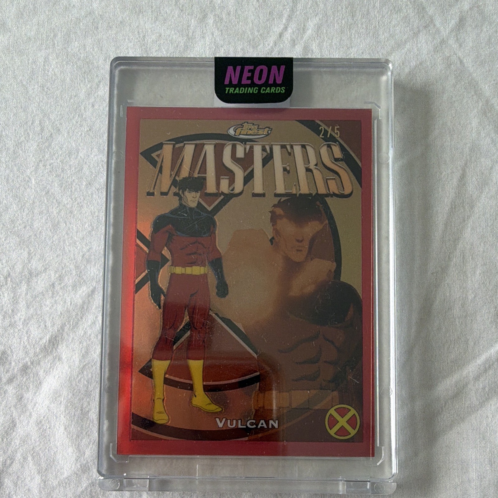 Topps 2025 Finest X-Men Vulcan /5 True Red #37 Marvel Topps 2025 Finest X-Men Vulcan /5 True Red #37 Marvel