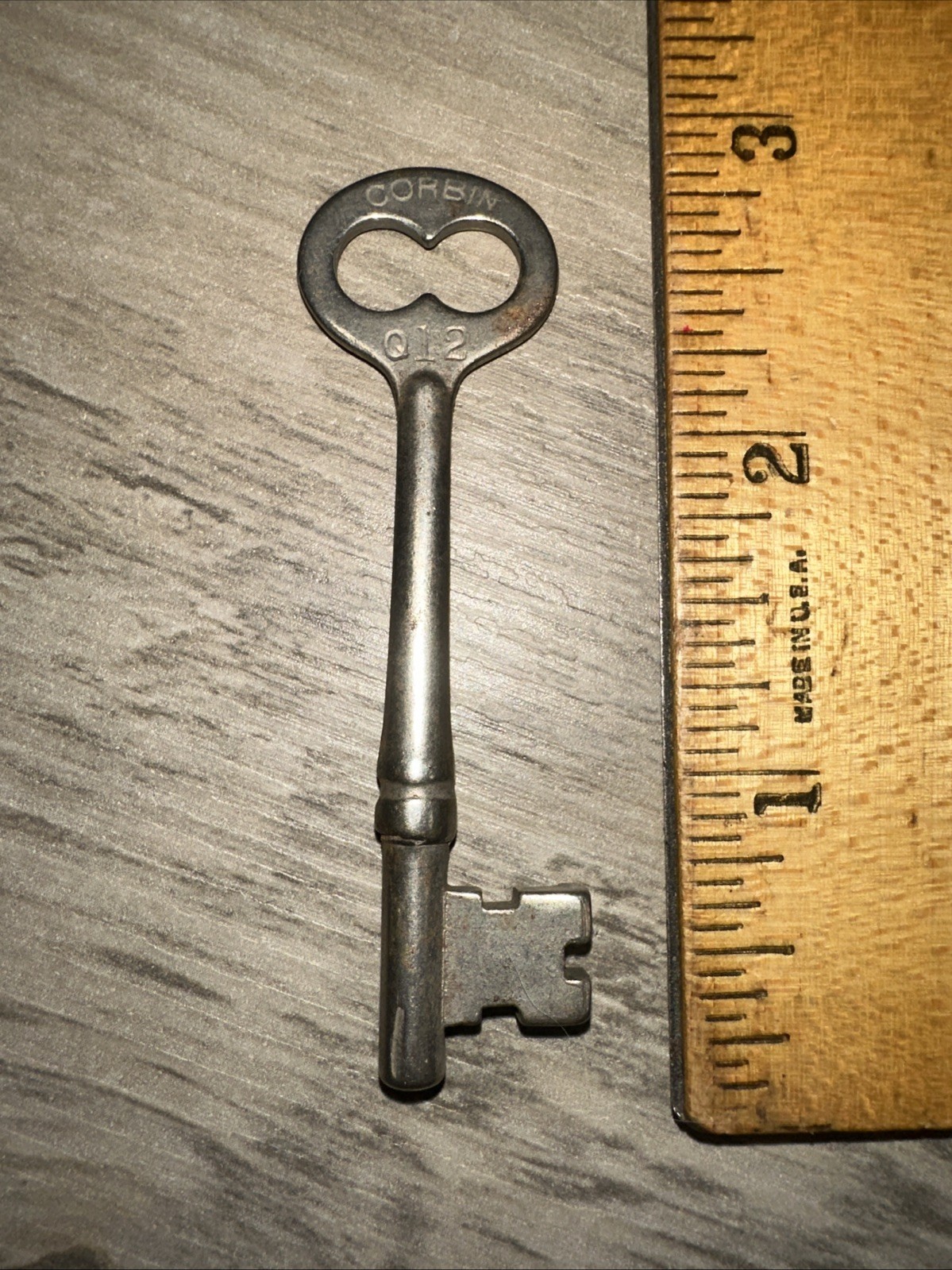 Antique Corbin Solid Barrel Skeleton Key #Q12