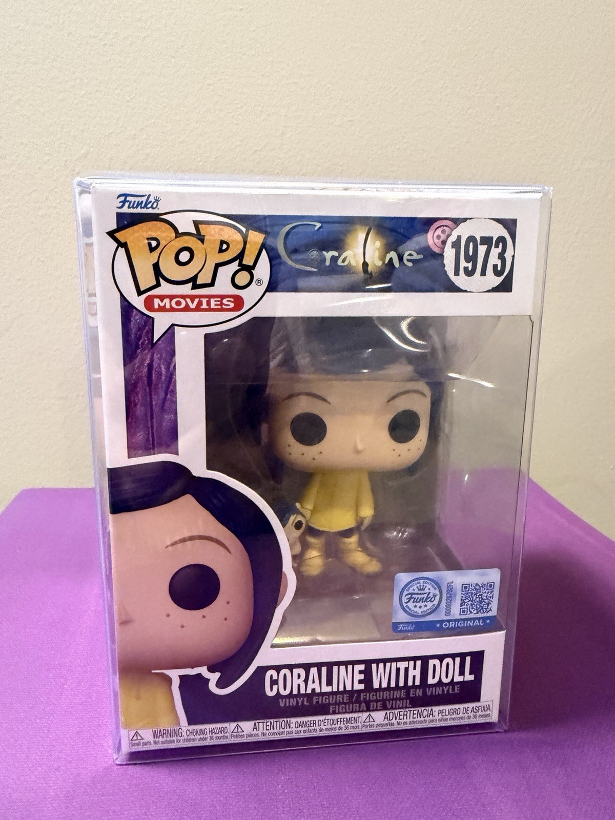 Funko Pop Coraline with Doll #1973 Funko Shop Exclusive Vinyl Figure W/ Protect Funko Pop Coraline with Doll #1973 Funko Shop Exclusive Vinyl Figure W/ Protect