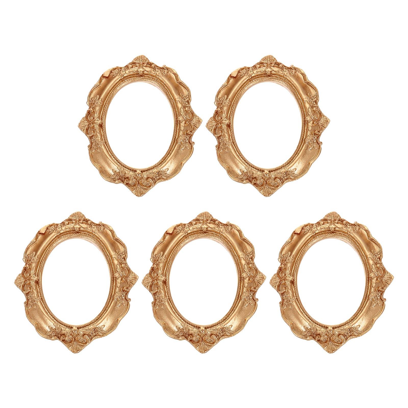 5Pcs Vintage Resin Picture Frames 2.9