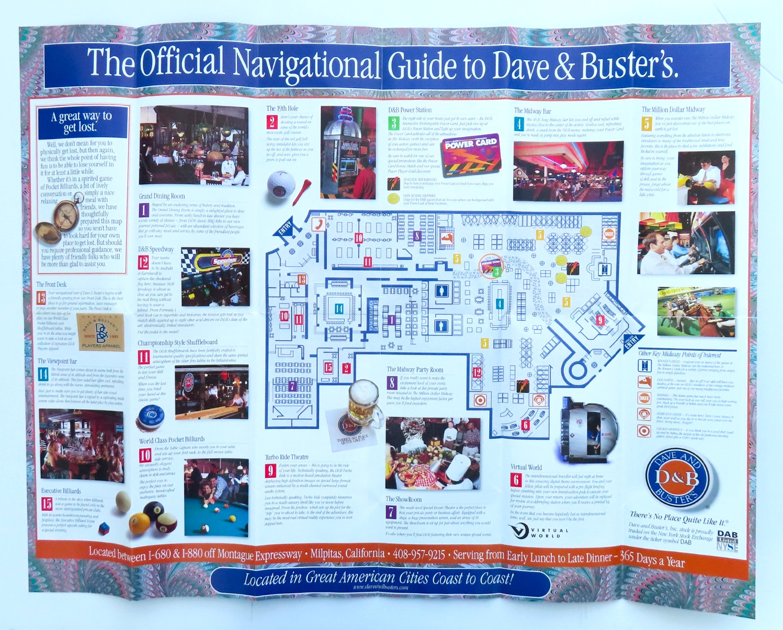 Dave & Busters Milpitas Guide Map Vintage California Great Mall Bay Area Travel Dave & Busters Milpitas Guide Map Vintage California Great Mall Bay Area Travel