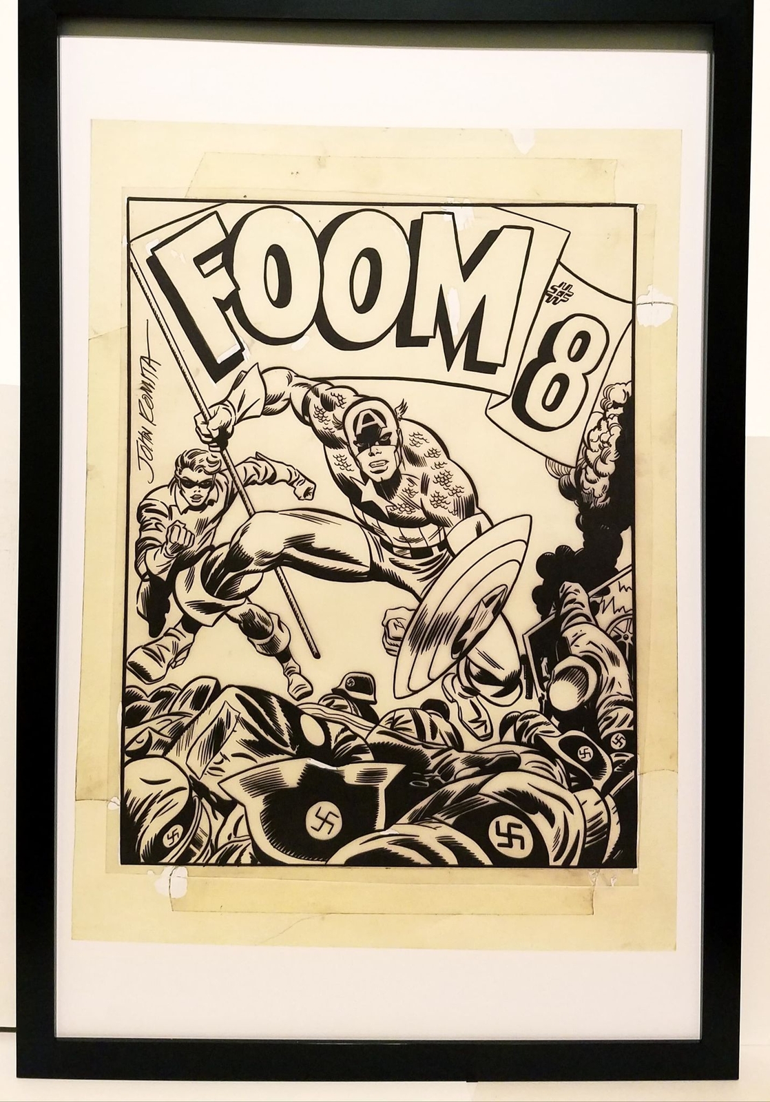 Foom #8 Captain America by John Romita 11x17 FRAMED Original Art Poster Marvel C