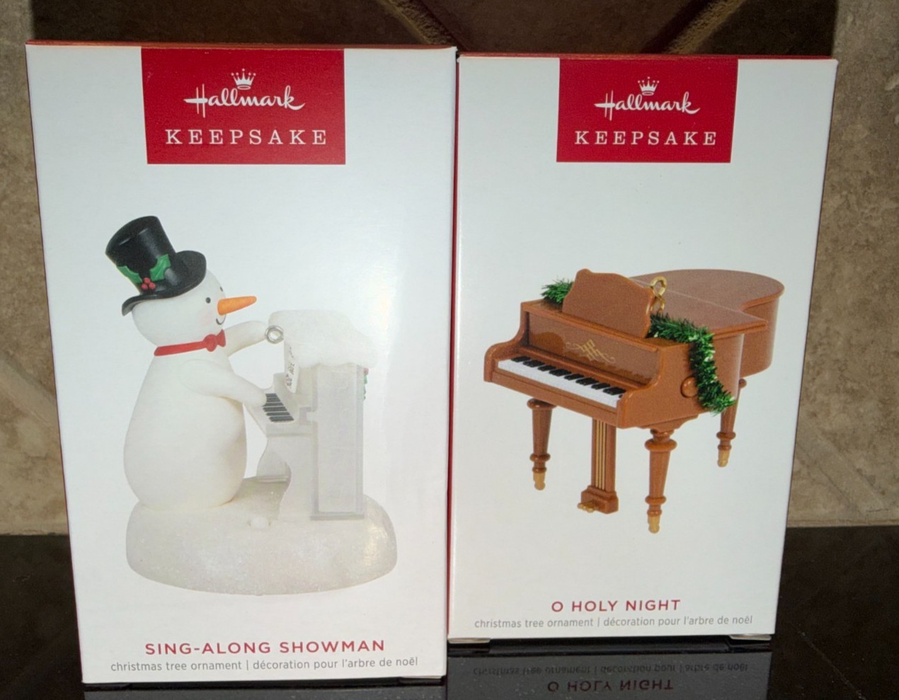 Hallmark 2023 Piano MAGIC Lot of 2 Ornaments O Holy Night & Sing-a-long Snowman Hallmark 2023 Piano MAGIC Lot of 2 Ornaments O Holy Night & Sing-a-long Snowman
