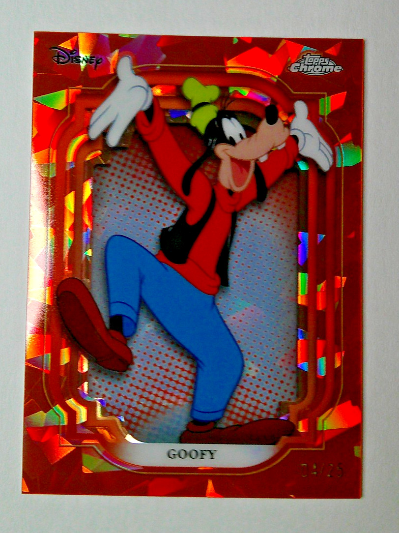 2024 Topps Chrome SAPPHIRE Disney #4 GOOFY /25 Orange Refractor NM+ COLOR MATCH