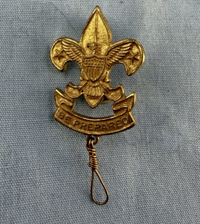 Vintage Boy Scouts of America Pat 1911 Rank Pin Badge Be Prepared 20\'s-40\'s