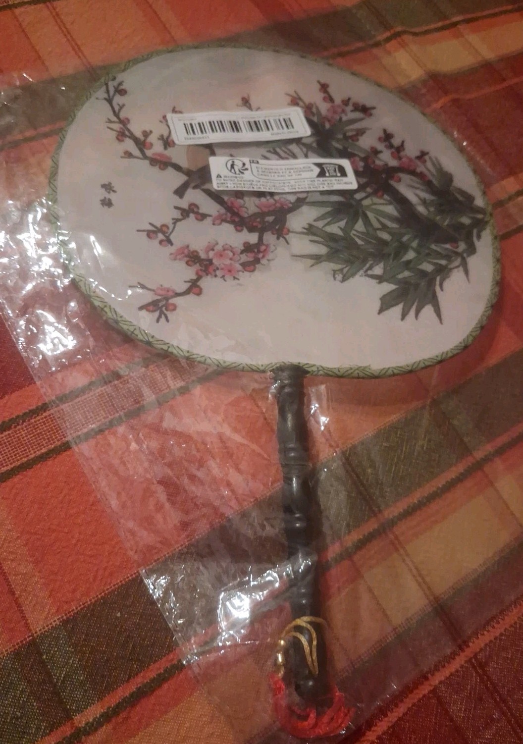 12 Vintage Asian Paddle Fan Hand Painted birds & Flowers Design All Sealed 12 Vintage Asian Paddle Fan Hand Painted birds & Flowers Design All Sealed