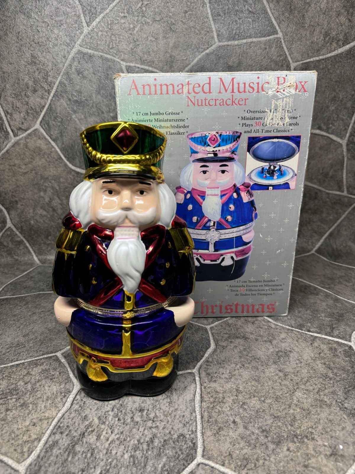 VTG Mr. Christmas Oversized Nutcracker Animated Music Box (30 SONGS) W/box 2006 VTG Mr. Christmas Oversized Nutcracker Animated Music Box (30 SONGS) W/box 2006