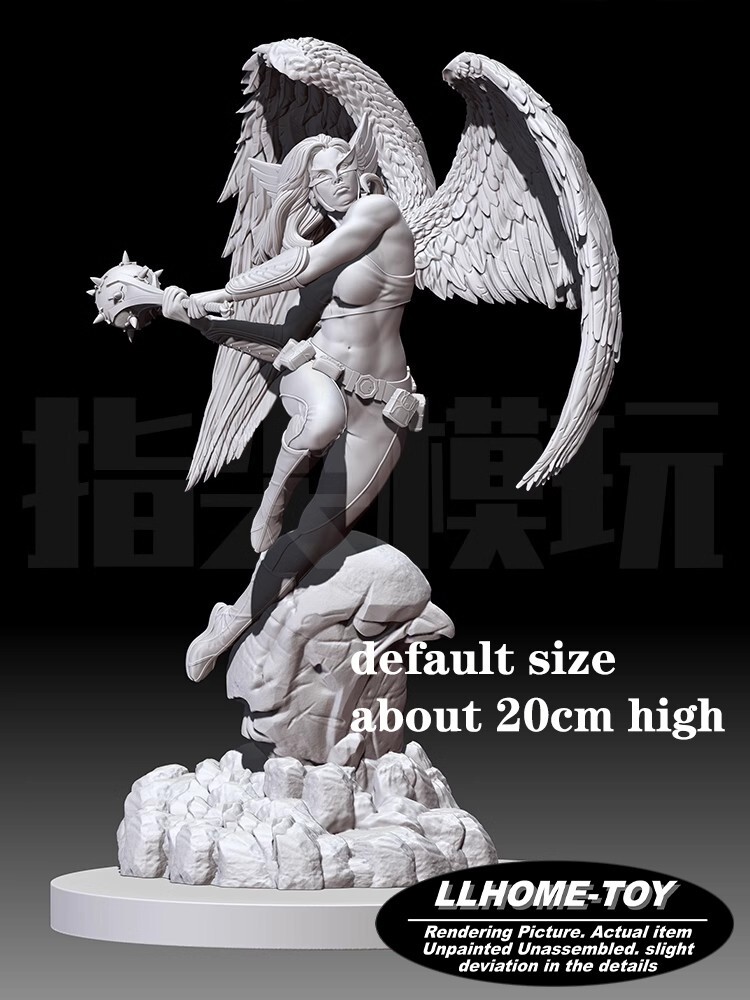 Anime movie Hawkgirl hot girl Wings battle Resin 3D Print GK Kit Figure DIY Anime movie Hawkgirl hot girl Wings battle Resin 3D Print GK Kit Figure DIY