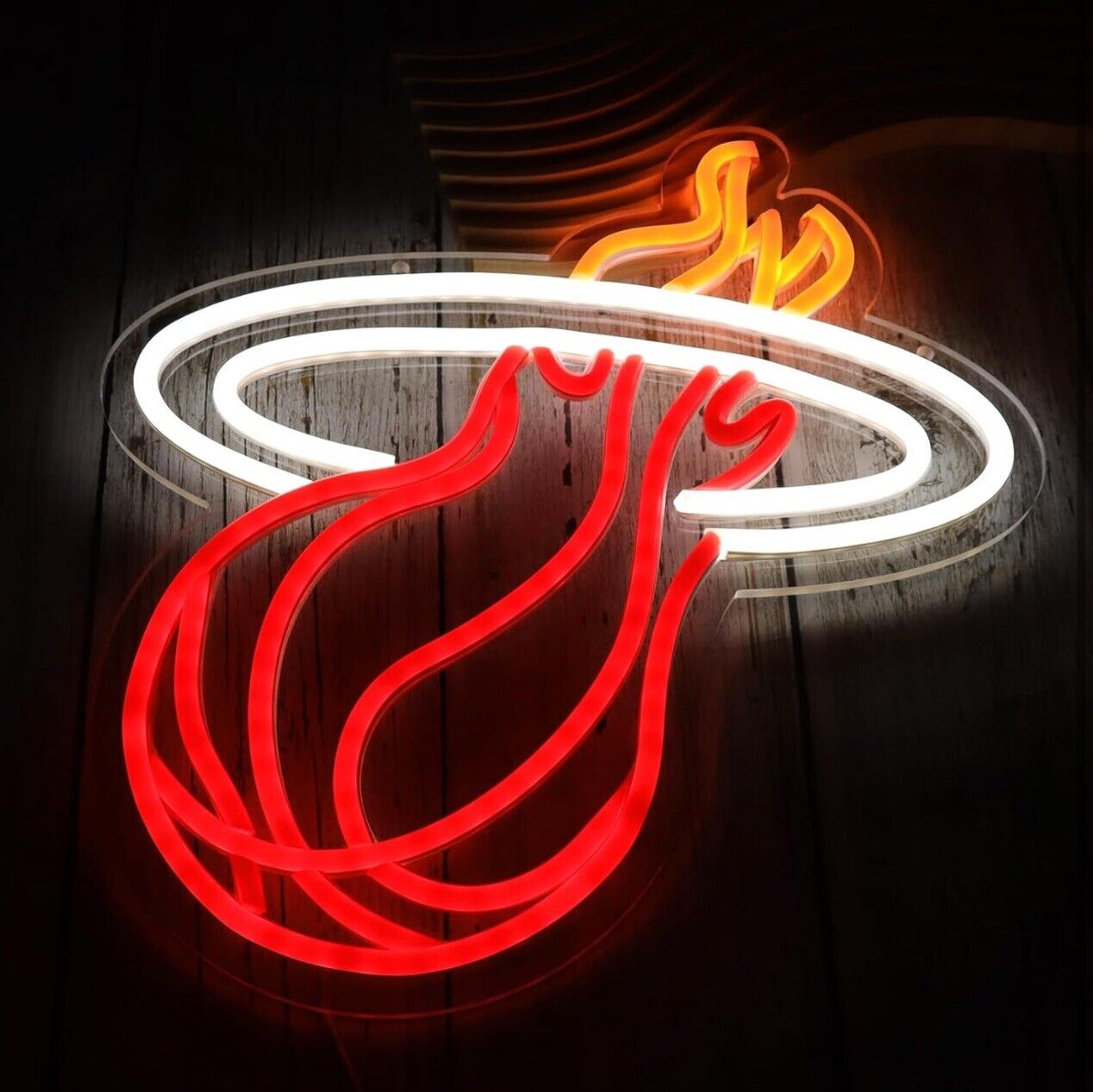 Miami Heat Neon Sign Basketball NBA Wall Art Decor Neon Signs LED Lamp Dorm Room
