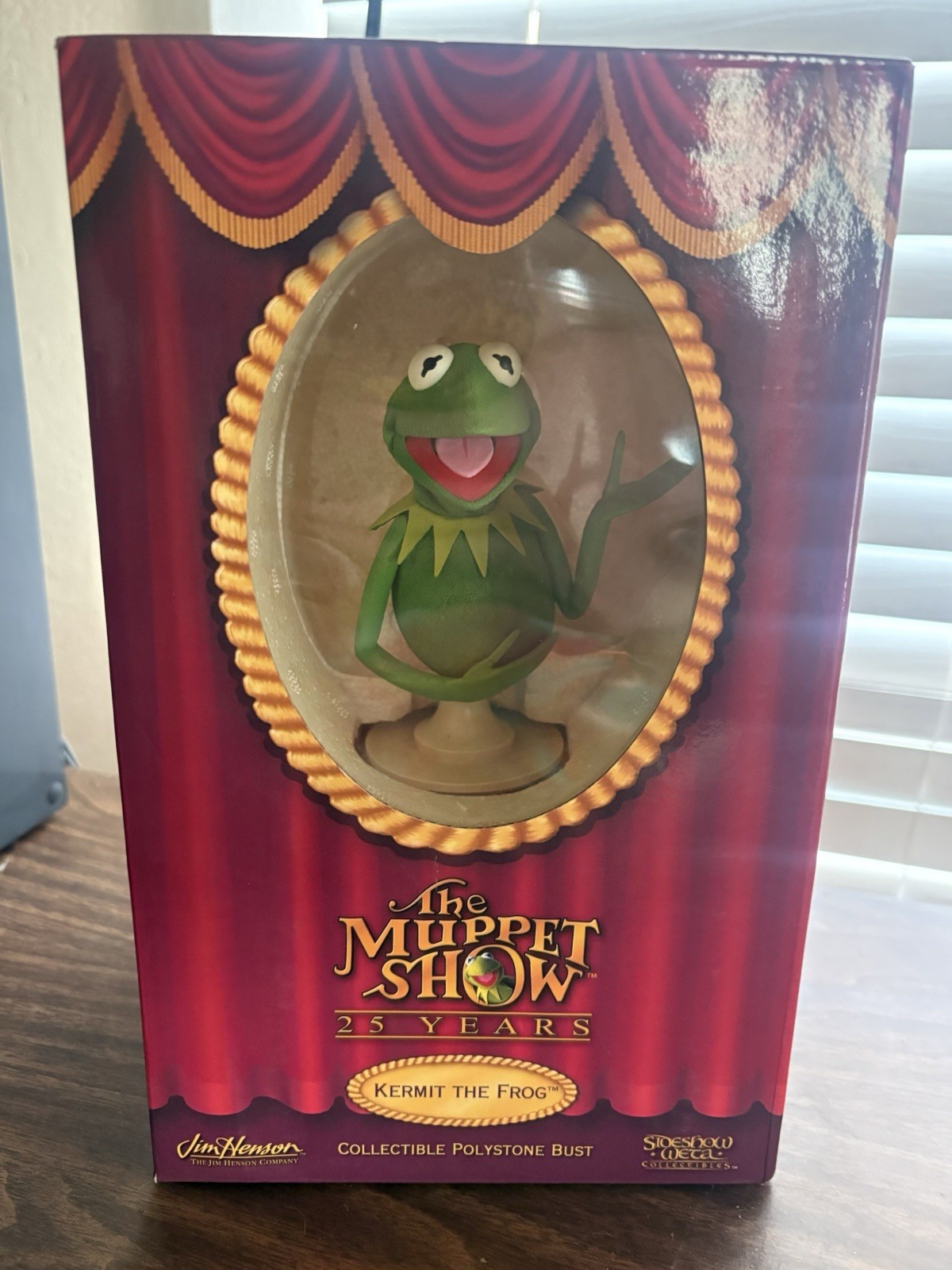 Muppet Show KERMIT Collectible Polystone Bust 2003 Sideshow Weta Open Box Muppet Show KERMIT Collectible Polystone Bust 2003 Sideshow Weta Open Box