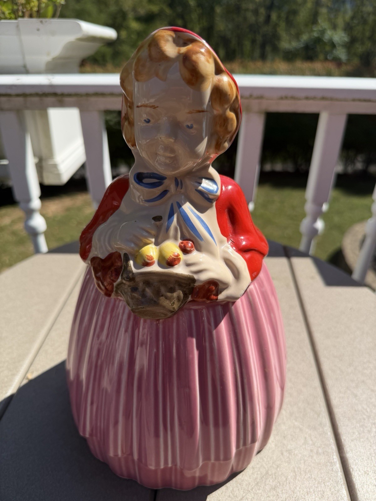 1940s Vintage Little Red Riding Hood Cookie Jar Pottery Guild of America