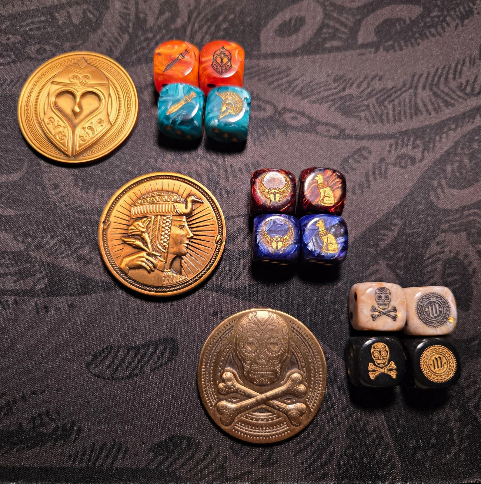 Steve Minty Rare Coin and Dice Set. Limited Ks Edition. Muertos Olympia Egyptian Steve Minty Rare Coin and Dice Set. Limited Ks Edition. Muertos Olympia Egyptian