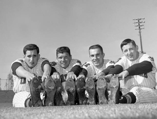 Cleveland Indian pitchers Barry Latman Gary Bell Jim Perry Dick- 1962 Old Photo