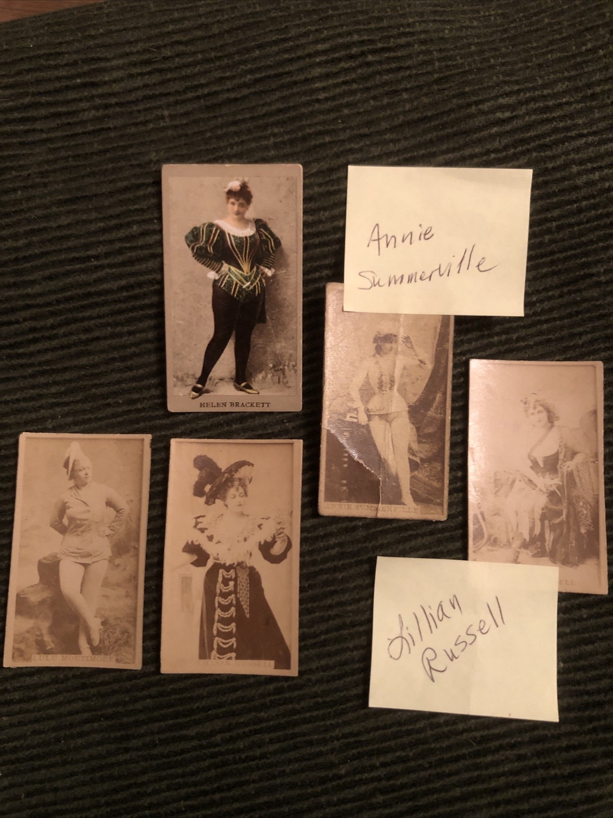 Rare 5 Lillian Russell & Sweet Caporal Tobacco Plus 2 Vintage Cards 1890's Wow Rare 5 Lillian Russell & Sweet Caporal Tobacco Plus 2 Vintage Cards 1890's Wow