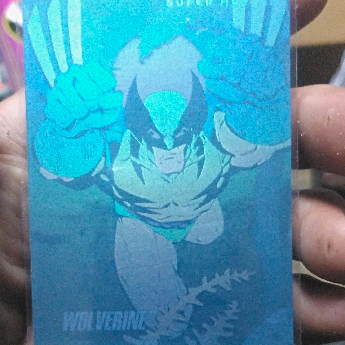 SkyBox 1992 Marvel Super Heroes Wolverine Hologram Insert Card #H-3