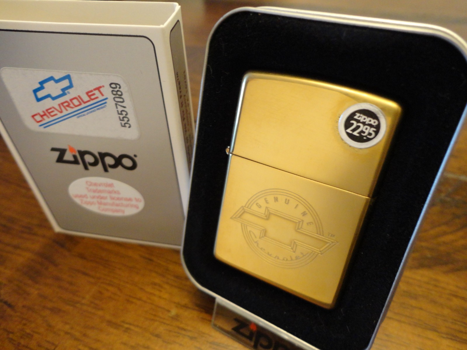 CHEVY CHEVROLET BOWTIE HIGH POLISH BRASS ZIPPO LIGHTER MINT IN BOX 1998 CHEVY CHEVROLET BOWTIE HIGH POLISH BRASS ZIPPO LIGHTER MINT IN BOX 1998