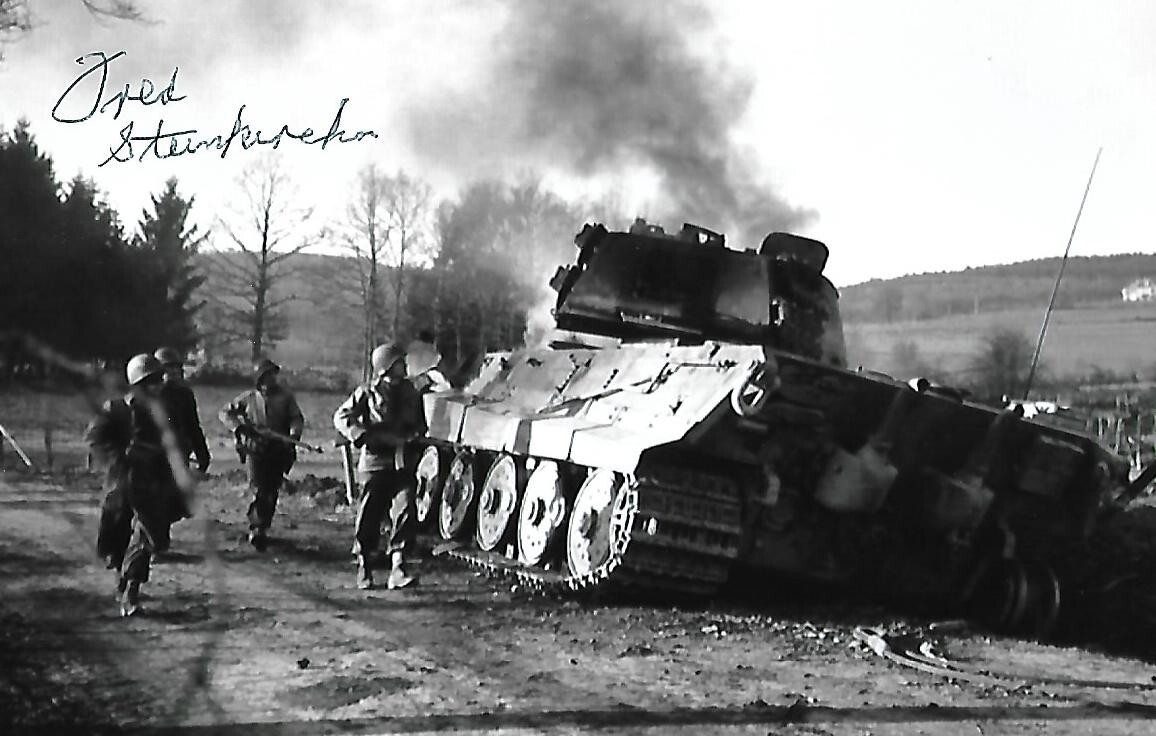 Fred Steinkirchner autographed 4x6 photo WW II European Theater COA LOOK Fred Steinkirchner autographed 4x6 photo WW II European Theater COA LOOK