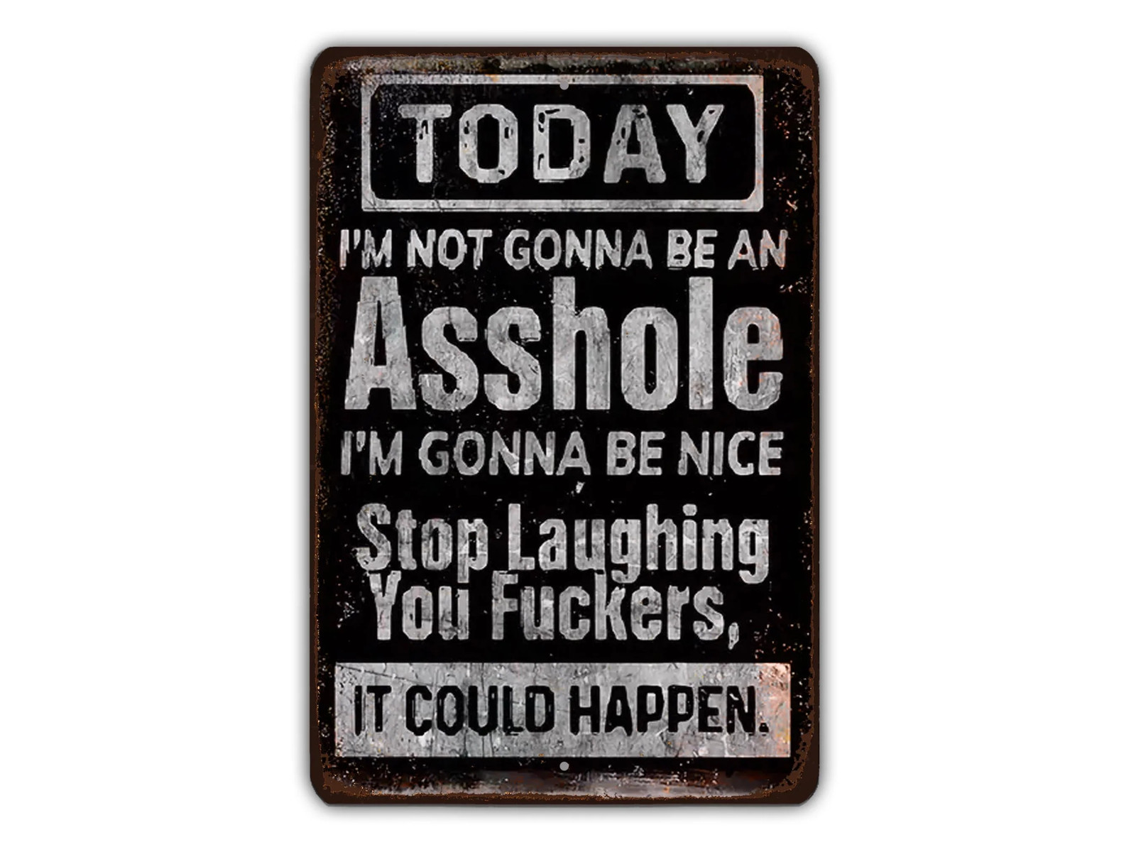 Today I'm Not Gonna Be An Metal Sign