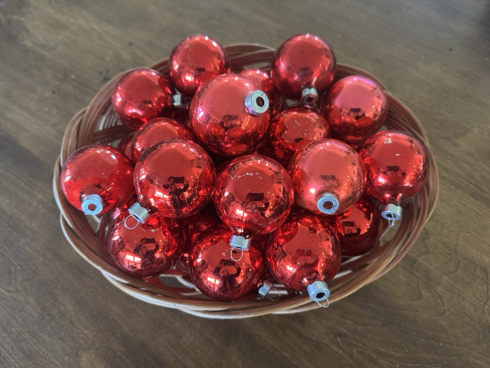 Lot 27 Vintage Red Christmas Ornaments Rauch Shiny Bright Made In USA Lot 27 Vintage Red Christmas Ornaments Rauch Shiny Bright Made In USA