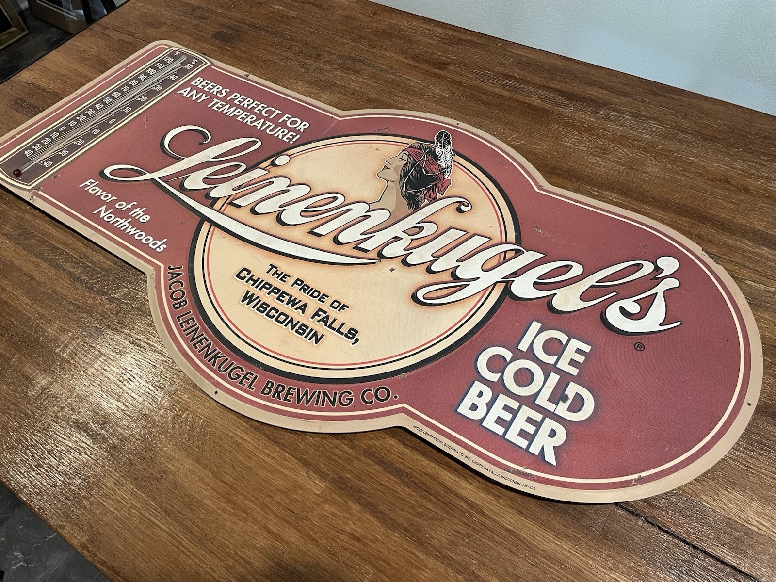 Leinenkugels Beer Sign Thermostat Temperature Rare Tin Leinenkugels Beer Sign Thermostat Temperature Rare Tin