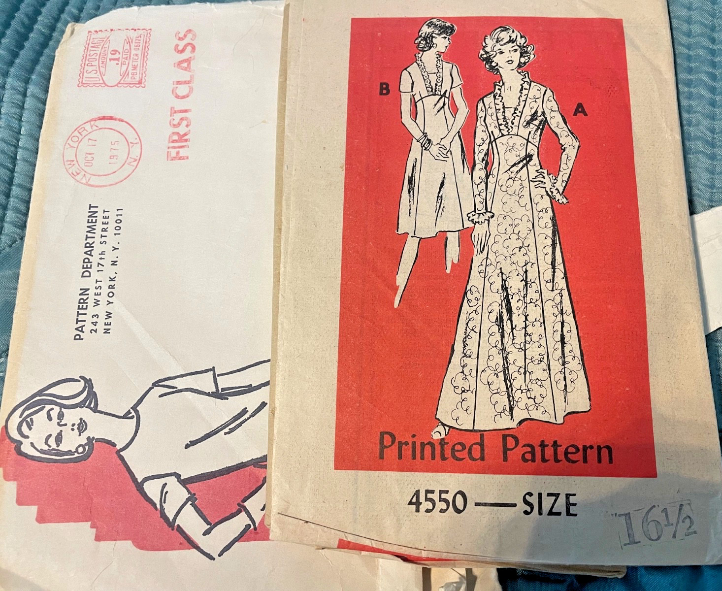 Vintage 1970's Anne Adams 4550 DRESS Sewing Pattern Women’s 16.5 Vintage 1970's Anne Adams 4550 DRESS Sewing Pattern Women’s 16.5