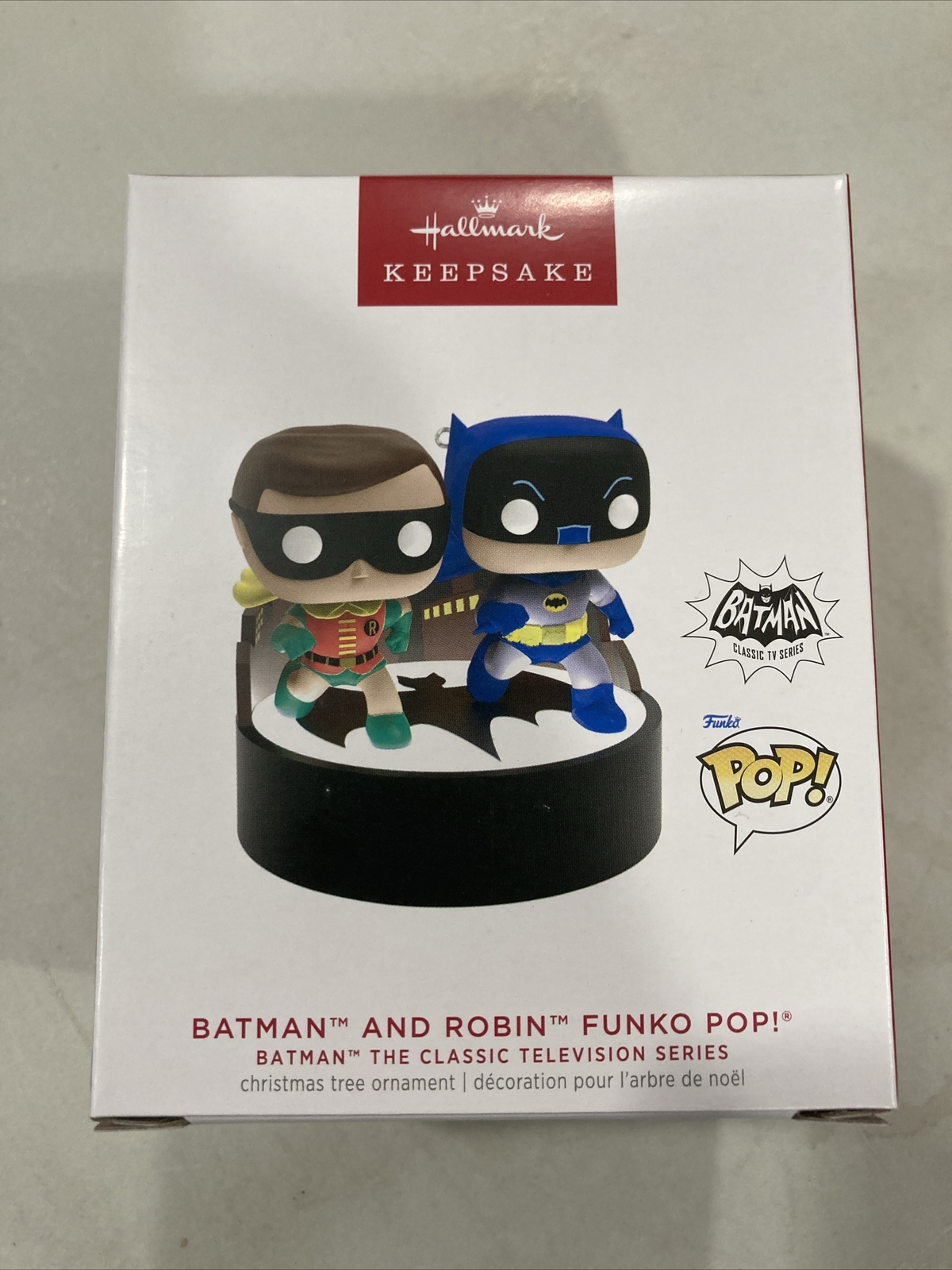 2023 Hallmark Batman And Robin Funko Pop Keepsake Christmas Tree Ornament NEW