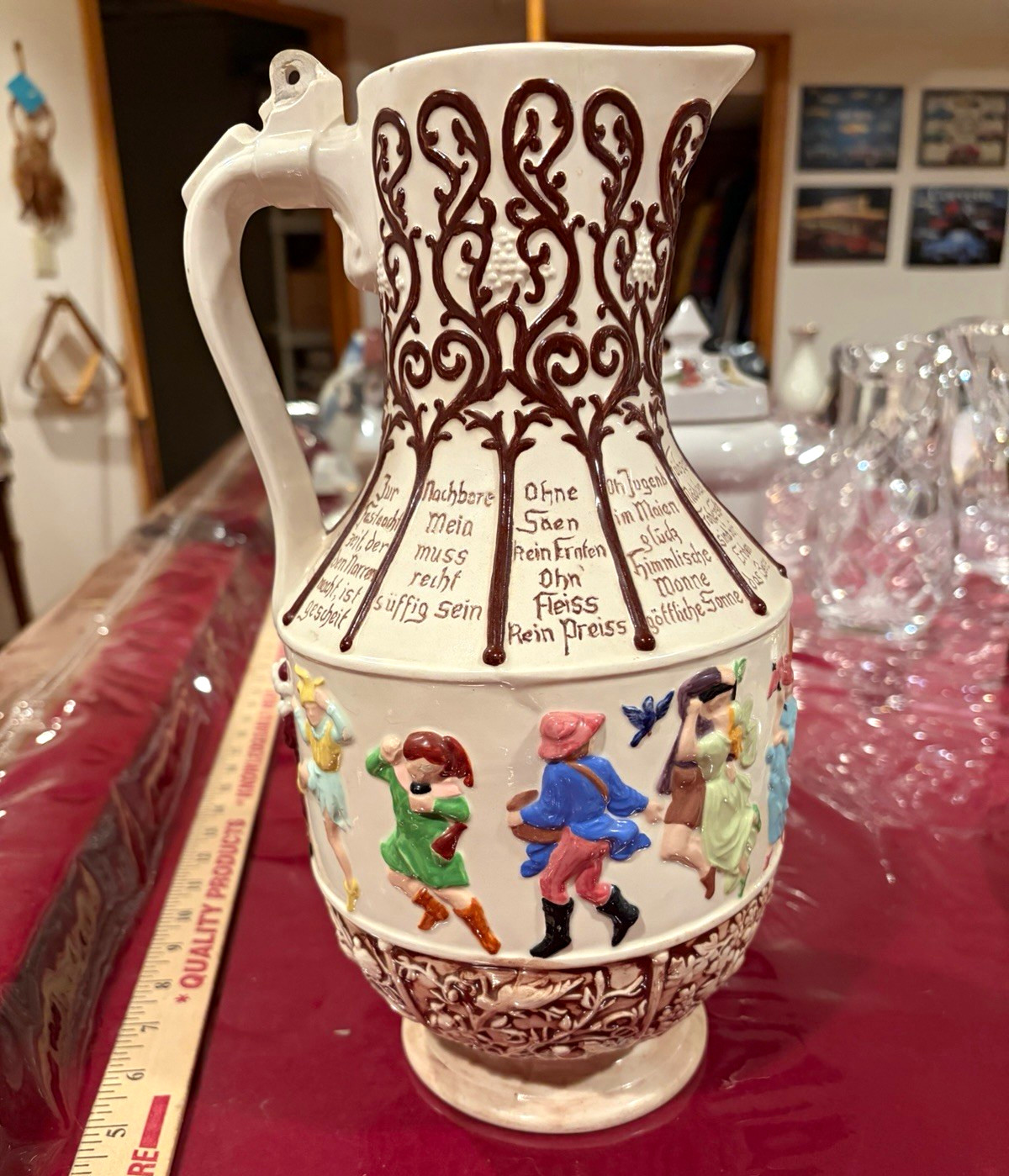 Antique Villeroy & Boch Mettlach #171 Twelve Months 3.2L Master Stein Jug Antique Villeroy & Boch Mettlach #171 Twelve Months 3.2L Master Stein Jug