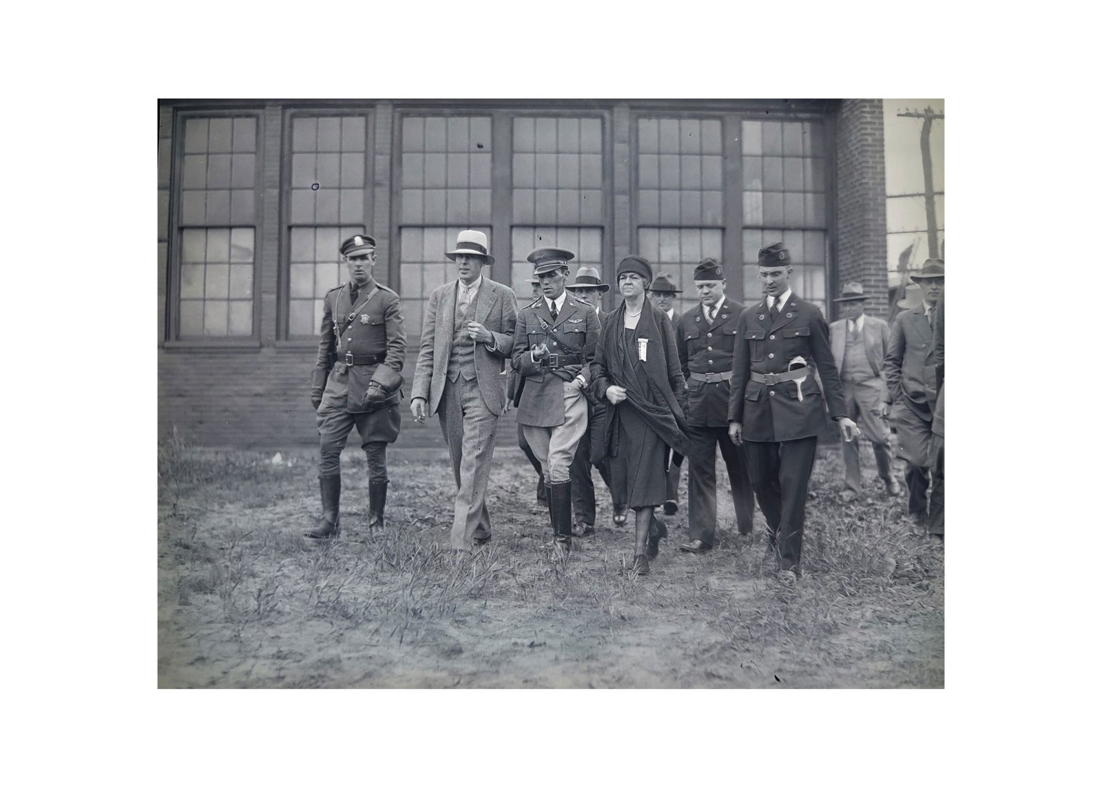 1928 Mexican Aviator Capt Emilio Carranza Lowell Airport Glass Negative OOAK