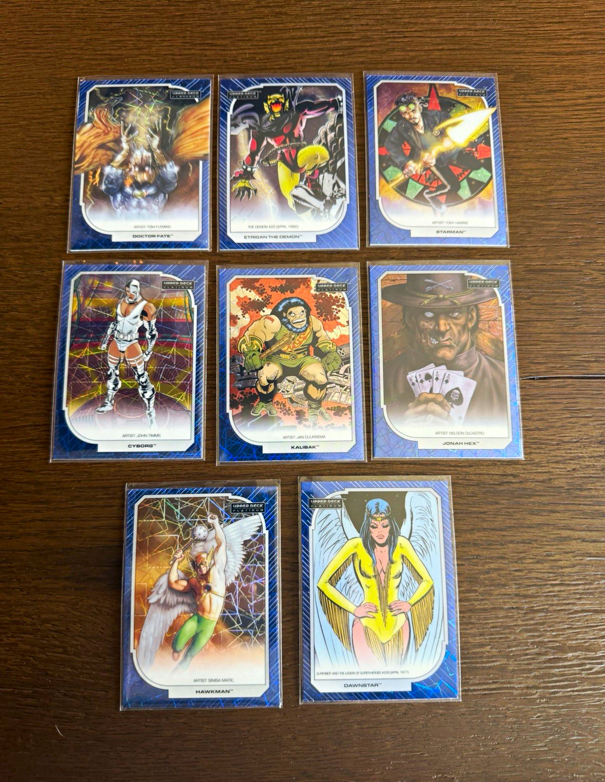 2026 Upper Deck Platinum DC Blue Beam 8 Card Lot Doctor Fate Hawkman Cyborg 2026 Upper Deck Platinum DC Blue Beam 8 Card Lot Doctor Fate Hawkman Cyborg