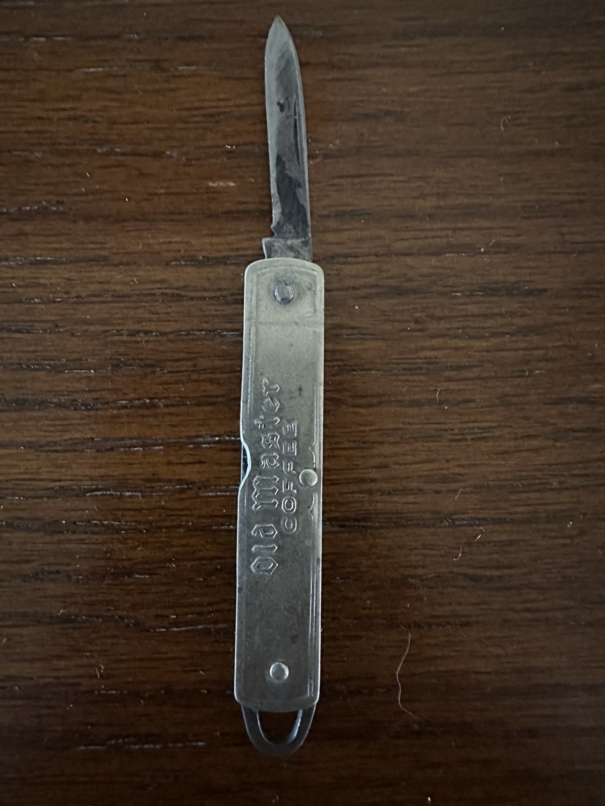 Antique Old Master Coffee Advertising Pocket Knife W&H Whitehead Hoag Fob Knife