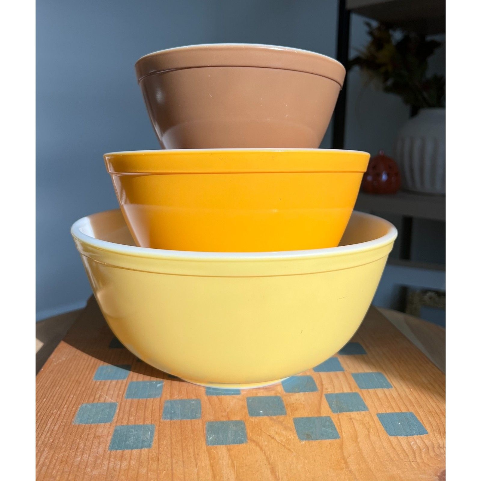 Vintage Pyrex Town & Country 401 402 403 Mixing Bowl Set of 3 Vintage Pyrex Town & Country 401 402 403 Mixing Bowl Set of 3