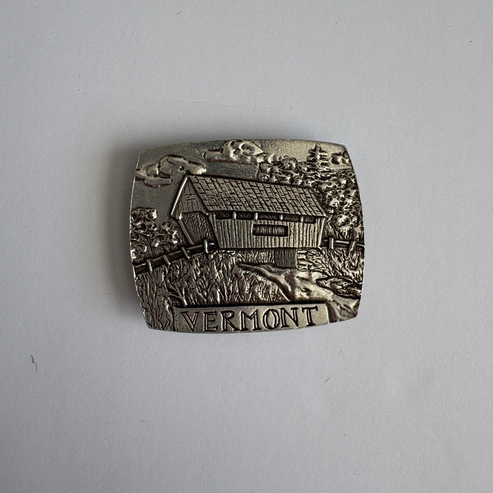 Danforth Fine Pewter Vermont Covered Bridge Magnet Handcrafted USA Made Danforth Fine Pewter Vermont Covered Bridge Magnet Handcrafted USA Made