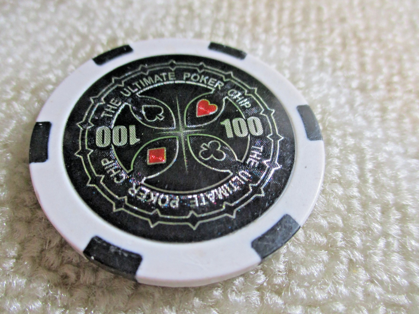 Set 100 Ultimate Poker Chip Black $100 Clay Composite Chips Home Games Crafts Set 100 Ultimate Poker Chip Black $100 Clay Composite Chips Home Games Crafts