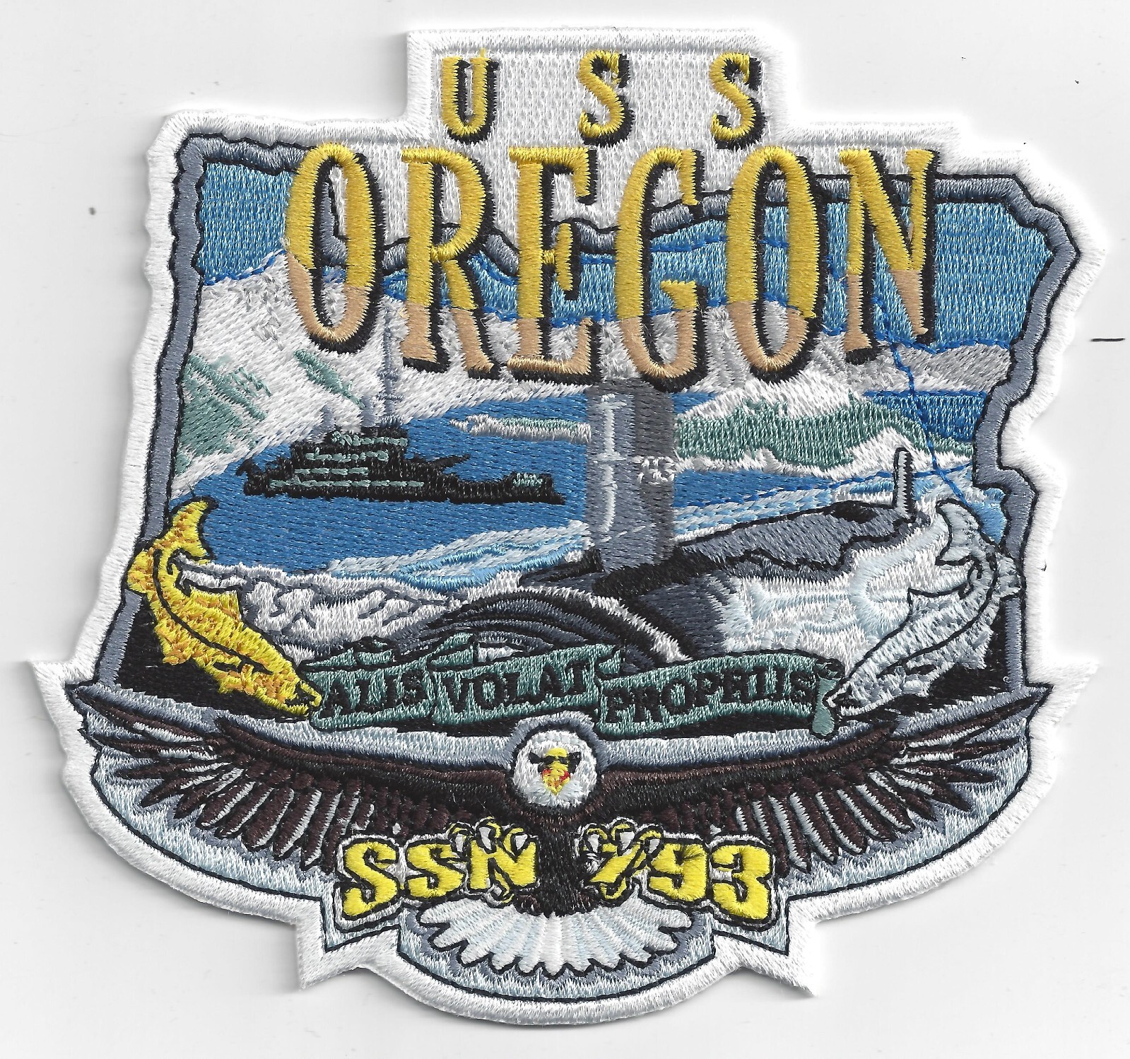 USS Oregon SSN 793 5 x 4.5 inch Fully Embroidered C7294 USS Oregon SSN 793 5 x 4.5 inch Fully Embroidered C7294
