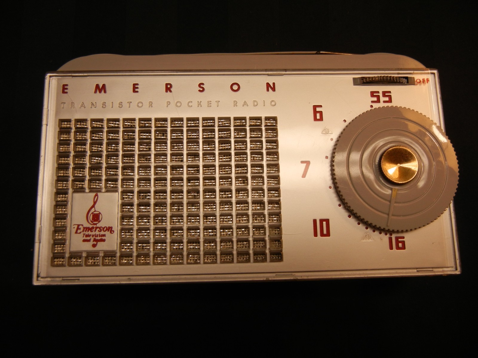 EMERSON Model 838 Tube/Transistor Radio. WORKING w/Clam Shell Batteries, Instru EMERSON Model 838 Tube/Transistor Radio. WORKING w/Clam Shell Batteries, Instru