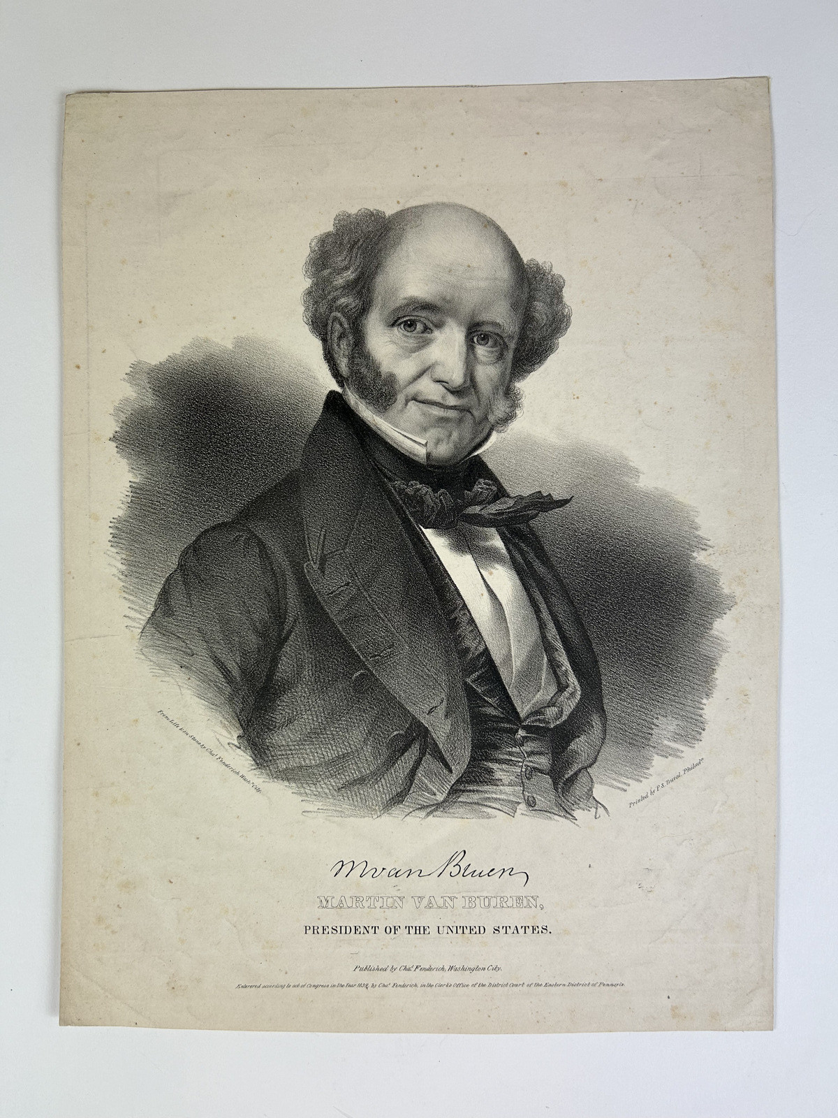 1839 President Martin Van Buren Engraving 1839 President Martin Van Buren Engraving